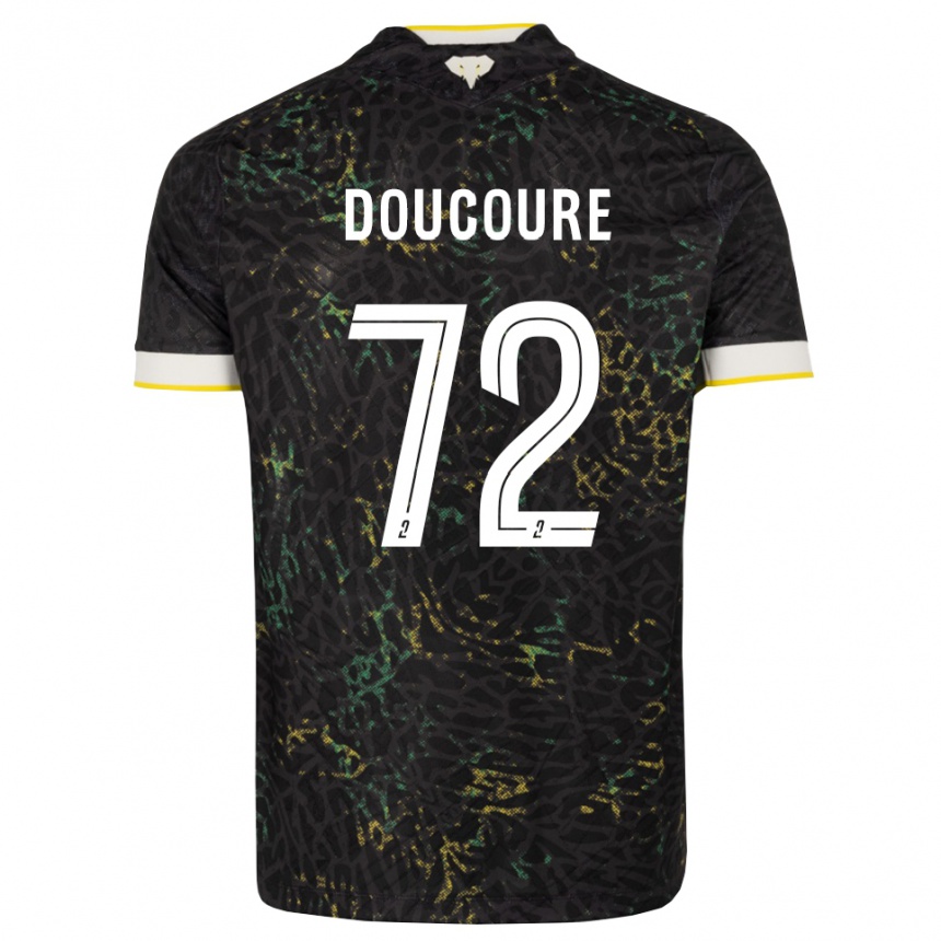 נשים כדורגל Sekou Doucoure #72 שחור לבן צהוב הרחק ג'רזי 2026/27