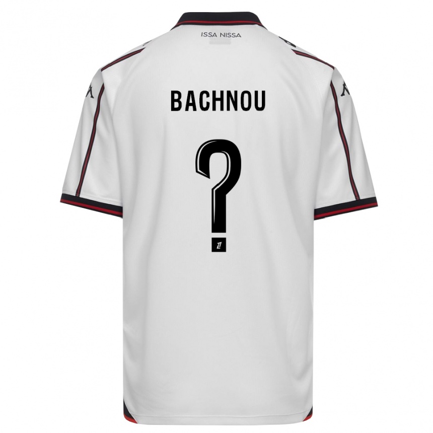 נשים כדורגל Youssef Bachnou #0 שחור לבן הרחק ג'רזי 2026/27