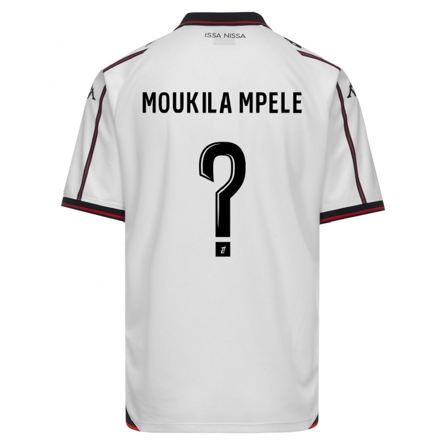 נשים כדורגל Beny Moukila Mpele #0 שחור לבן הרחק ג'רזי 2026/27