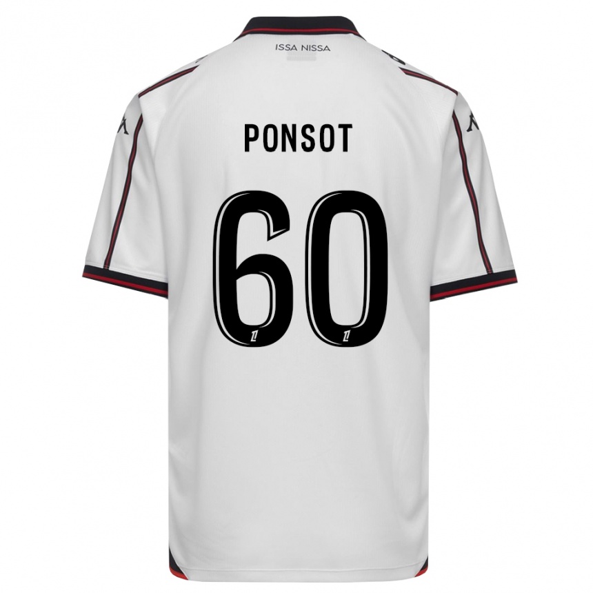נשים כדורגל Martin Ponsot #60 שחור לבן הרחק ג'רזי 2026/27