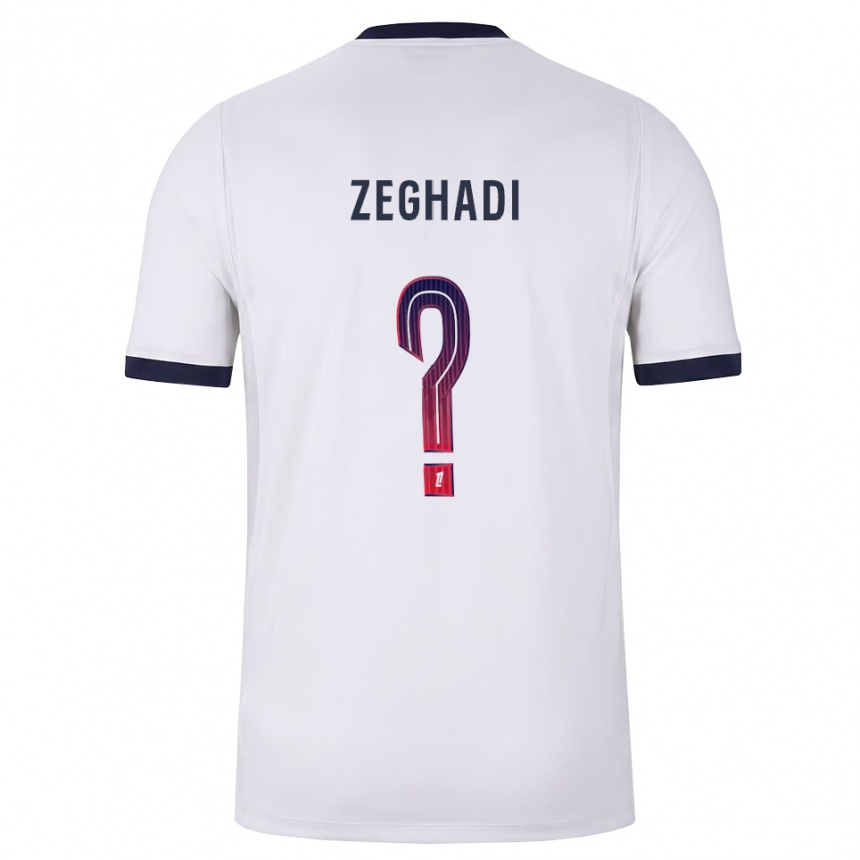 נשים כדורגל Souleyman Zeghadi #0 לבן שחור אדום הרחק ג'רזי 2026/27