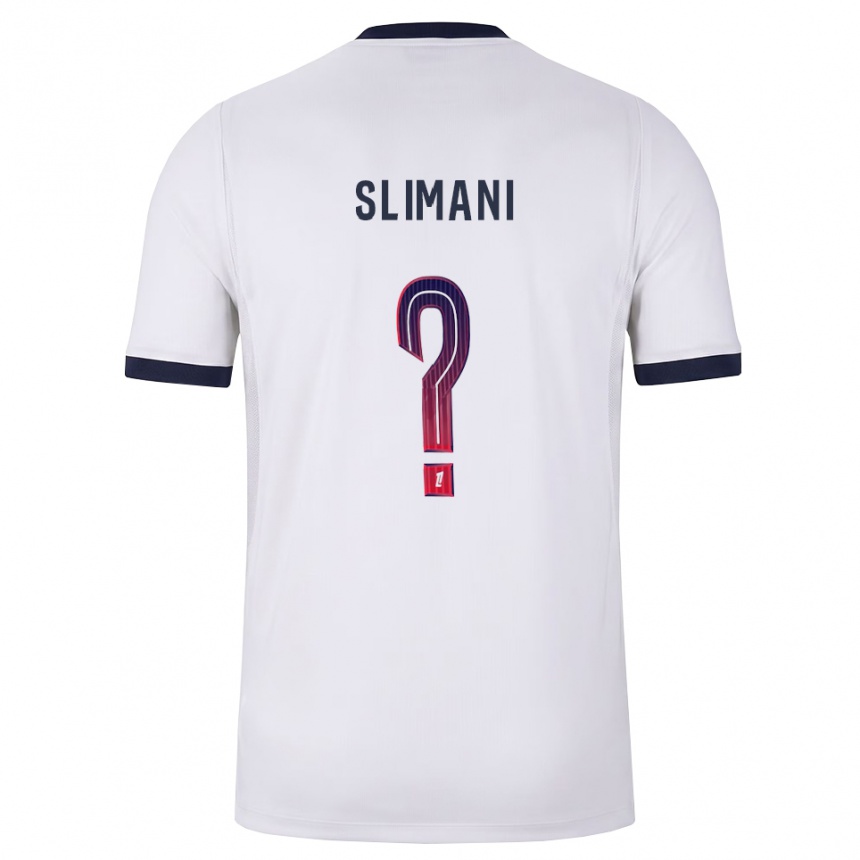 נשים כדורגל Yacine Slimani #0 לבן שחור אדום הרחק ג'רזי 2026/27