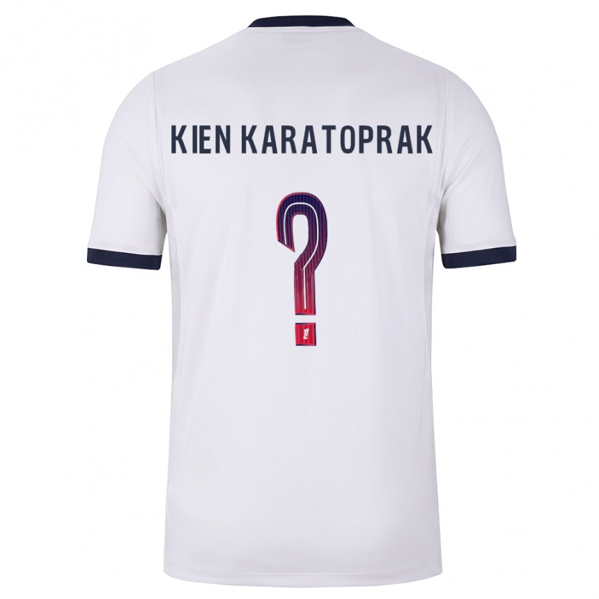 נשים כדורגל Kenan Kien Karatoprak #0 לבן שחור אדום הרחק ג'רזי 2026/27