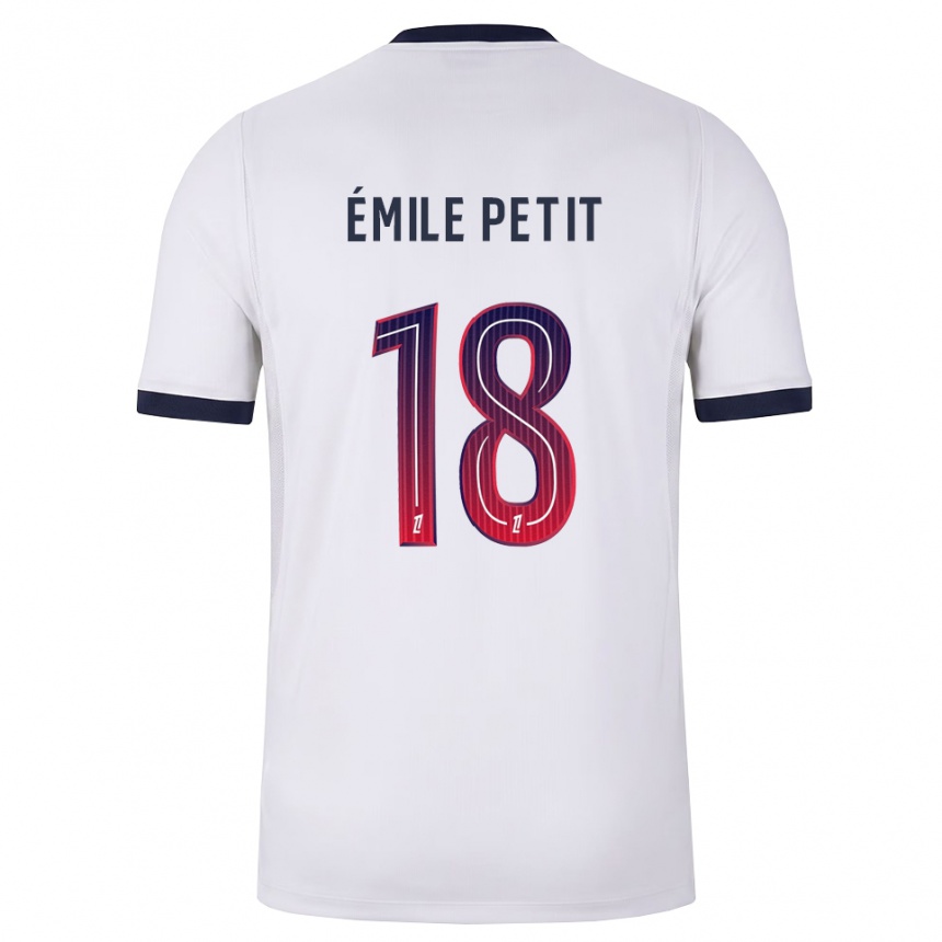 נשים כדורגל Noé Émile Petit #18 לבן שחור אדום הרחק ג'רזי 2026/27