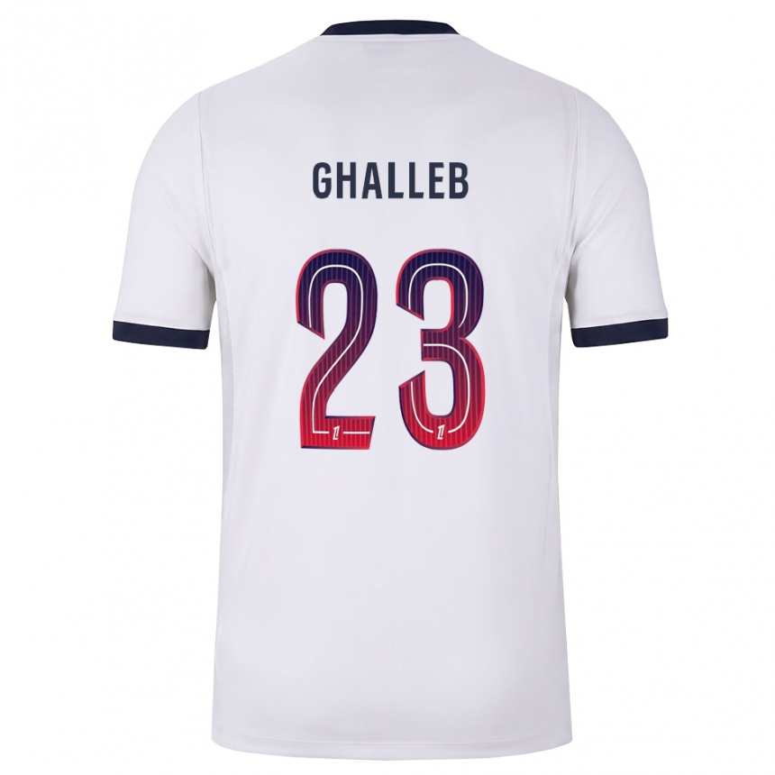 נשים כדורגל Edem Ghalleb #23 לבן שחור אדום הרחק ג'רזי 2026/27