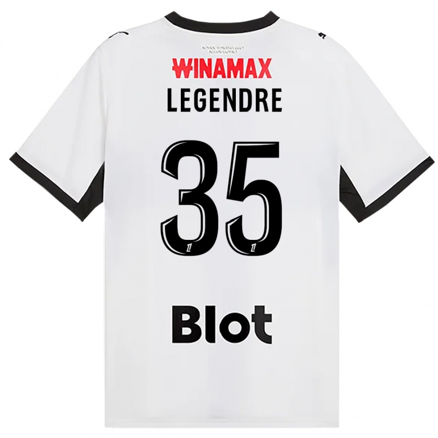 נשים כדורגל Elias Legendre Quiñonez #35 לבן אדום שחור הרחק ג'רזי 2026/27