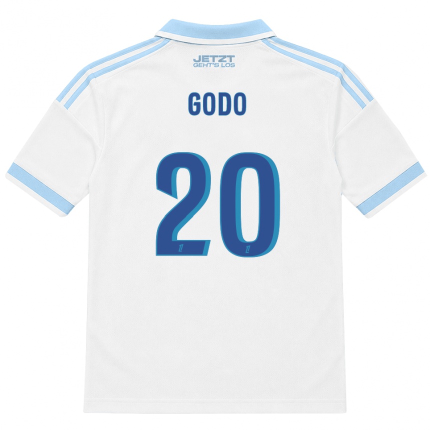 נשים כדורגל Martial Godo #20 כחול שמיים בהיר לבן אדום הרחק ג'רזי 2026/27
