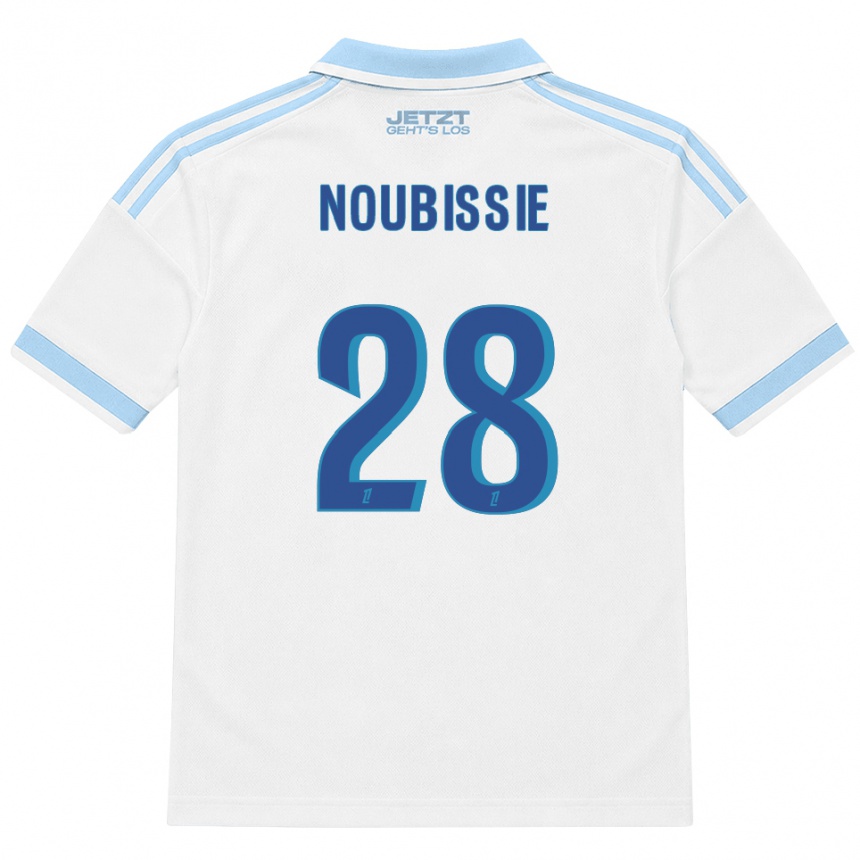 נשים כדורגל Tyrese Noubissie #28 כחול שמיים בהיר לבן אדום הרחק ג'רזי 2026/27
