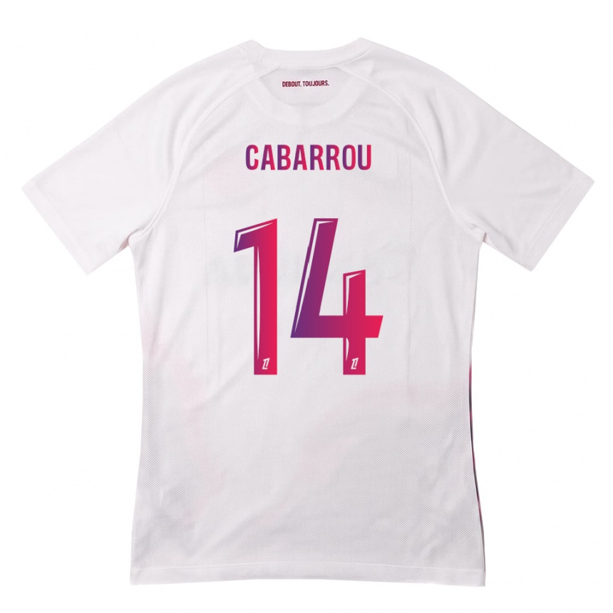נשים כדורגל Tom Cabarrou #14 לבן ורוד סגול הרחק ג'רזי 2026/27