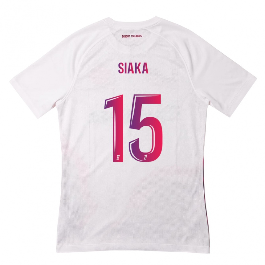 נשים כדורגל Nazihary Siaka #15 לבן ורוד סגול הרחק ג'רזי 2026/27