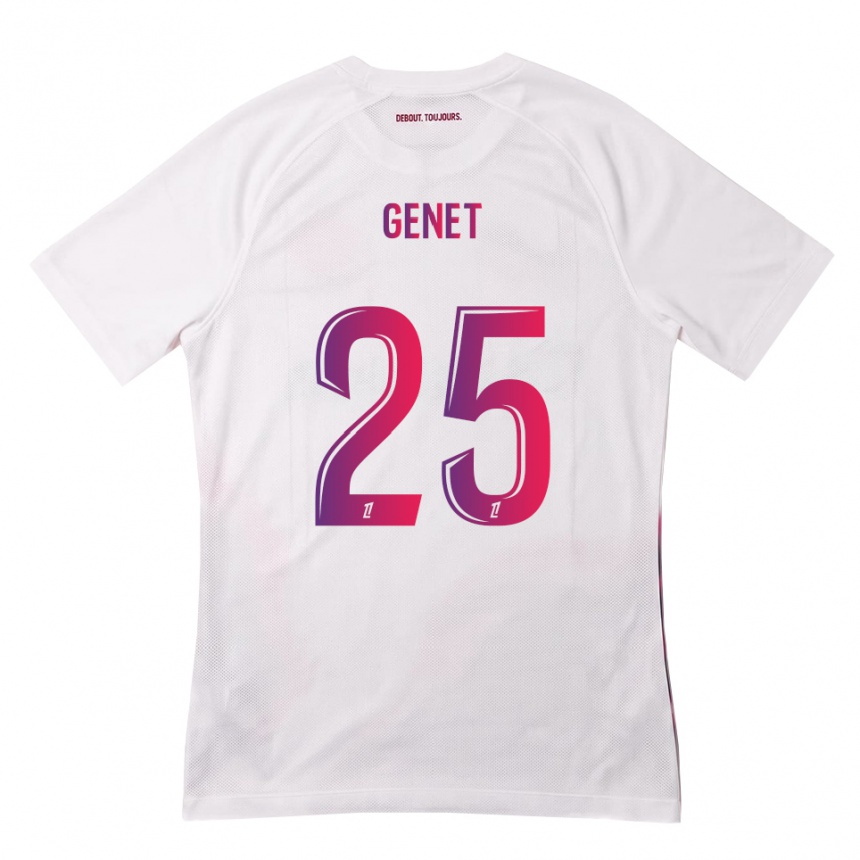 נשים כדורגל Marine Genet #25 לבן ורוד סגול הרחק ג'רזי 2026/27