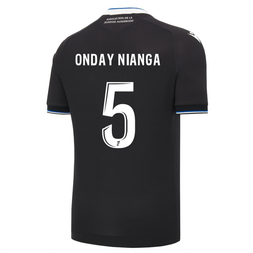 נשים כדורגל Ata-Yis Onday Nianga #5 שחור כחול לבן הרחק ג'רזי 2026/27