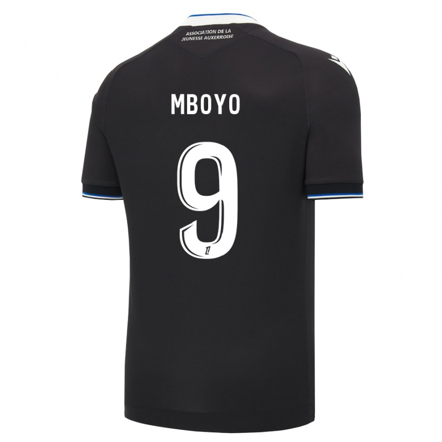 נשים כדורגל Andy Mboyo #9 שחור כחול לבן הרחק ג'רזי 2026/27