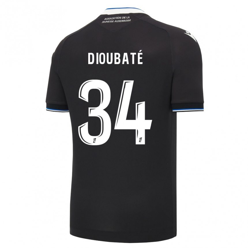 נשים כדורגל Lamfia Dioubaté #34 שחור כחול לבן הרחק ג'רזי 2026/27