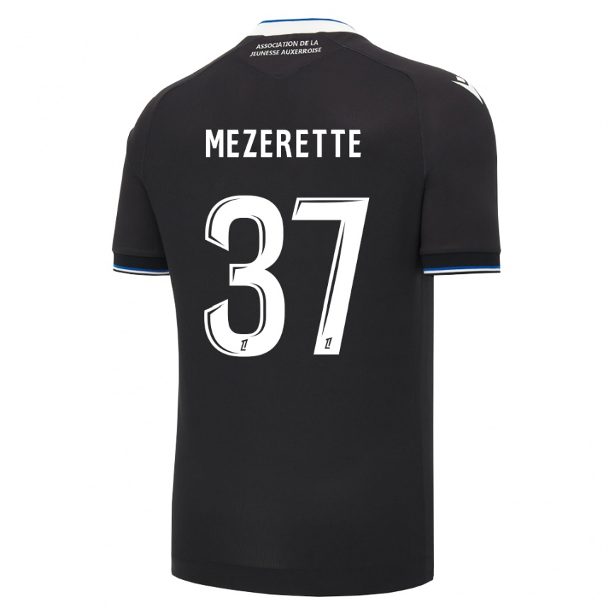 נשים כדורגל Louis Mezerette #37 שחור כחול לבן הרחק ג'רזי 2026/27