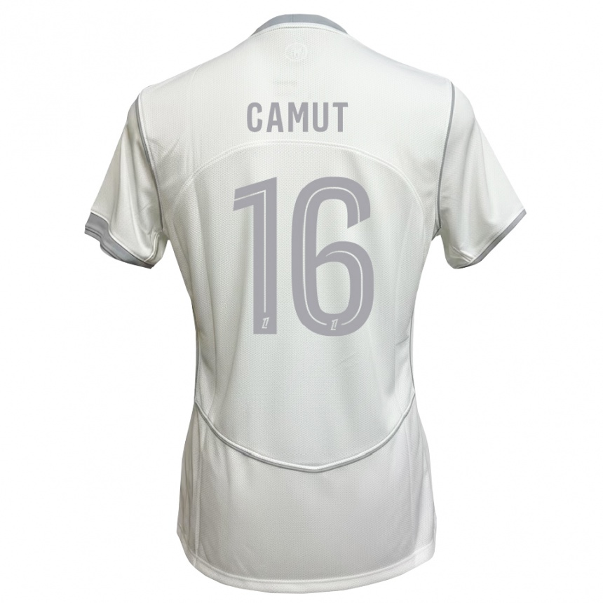נשים כדורגל Maël Camut #16 לבן אפור הרחק ג'רזי 2026/27 נשים כדורגל Maël Camut #16 לבן אפור הרחק ג'רזי 2026/27