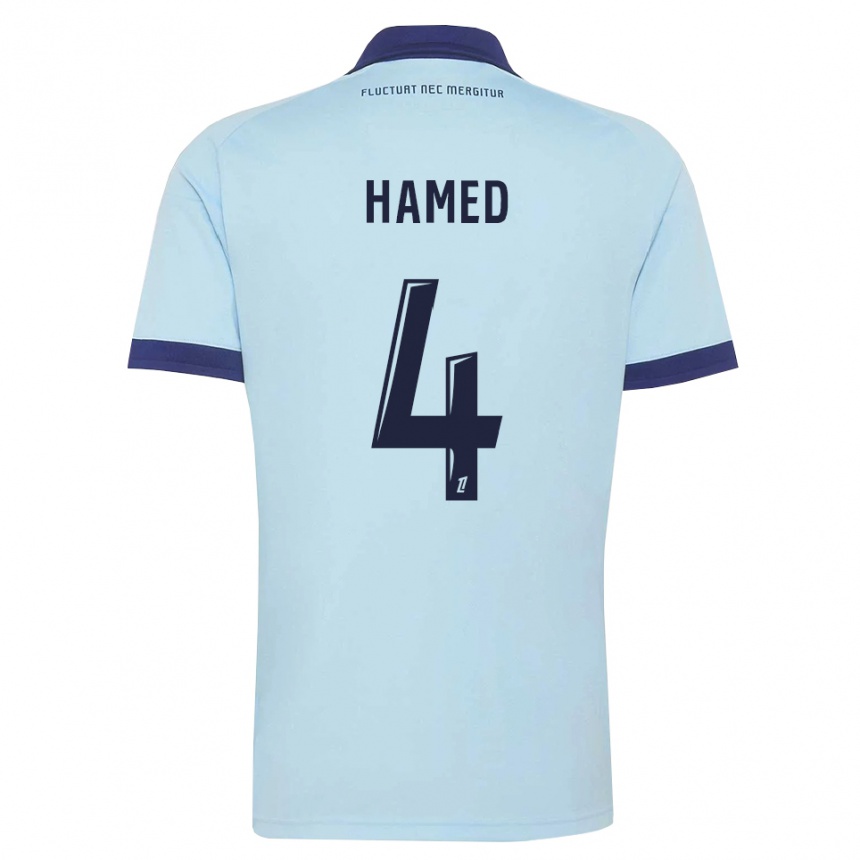 נשים כדורגל Noah Hamed #4 כחול תירס שחור הרחק ג'רזי 2026/27