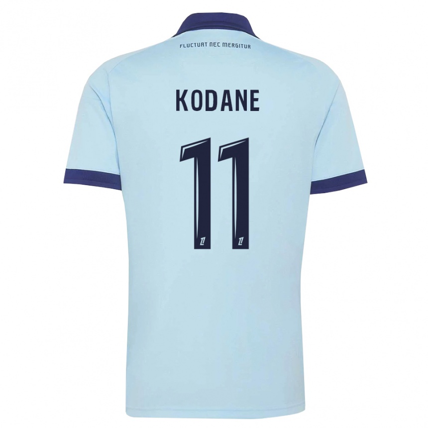נשים כדורגל Lionel Kodane #11 כחול תירס שחור הרחק ג'רזי 2026/27