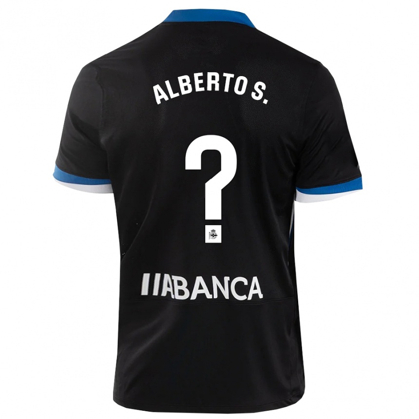 נשים כדורגל Alberto Sánchez #0 שחור כחול לבן הרחק ג'רזי 2026/27