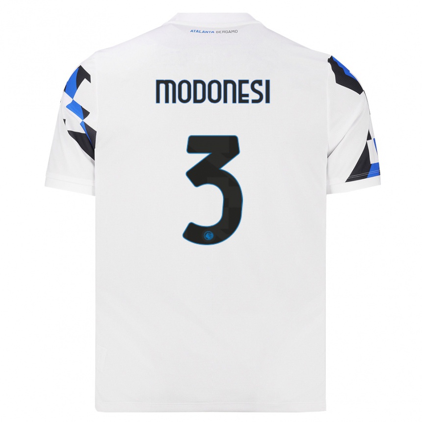 נשים כדורגל Giorgio Modonesi #3 לבן אדום כחול הרחק ג'רזי 2026/27