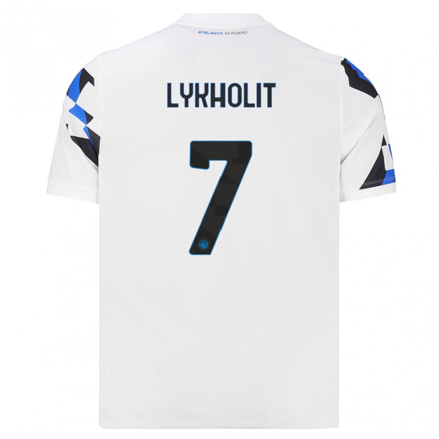 נשים כדורגל Ivan Lykholit #7 לבן אדום כחול הרחק ג'רזי 2026/27