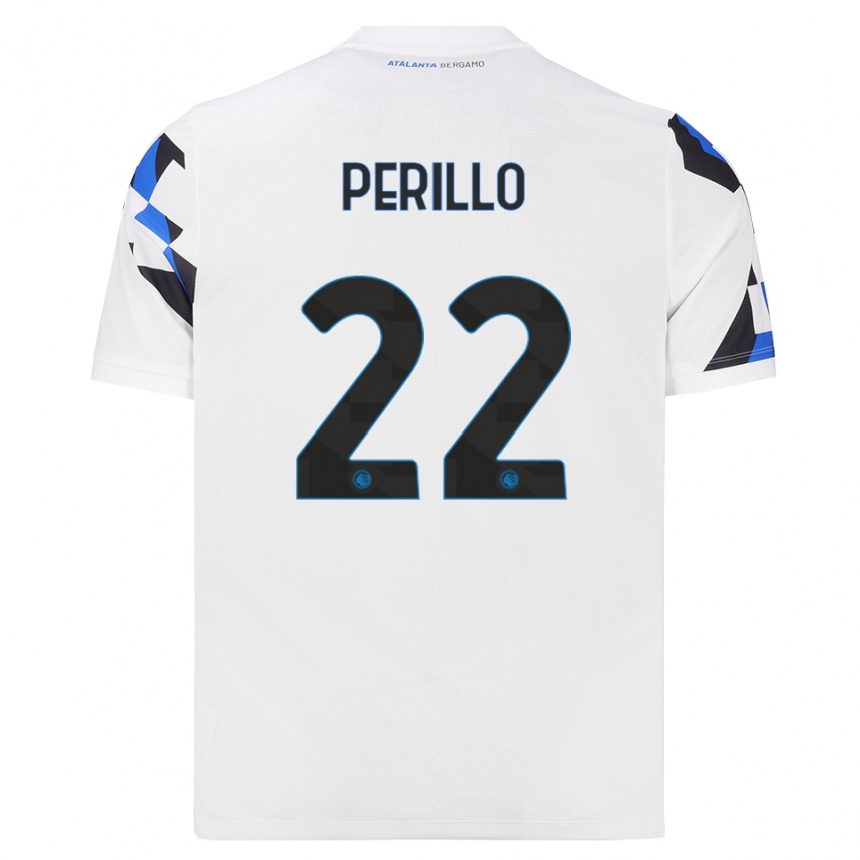 נשים כדורגל Diego Perillo #22 לבן אדום כחול הרחק ג'רזי 2026/27 נשים כדורגל Diego Perillo #22 לבן אדום כחול הרחק ג'רזי 2026/27