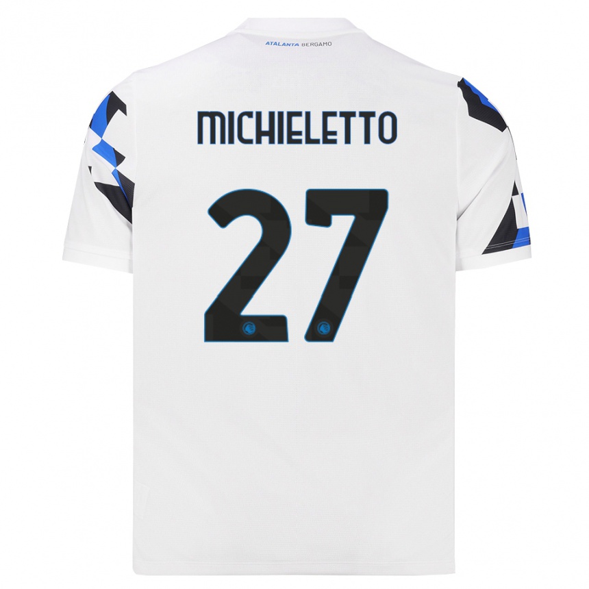 נשים כדורגל Andrea Michieletto #27 לבן אדום כחול הרחק ג'רזי 2026/27