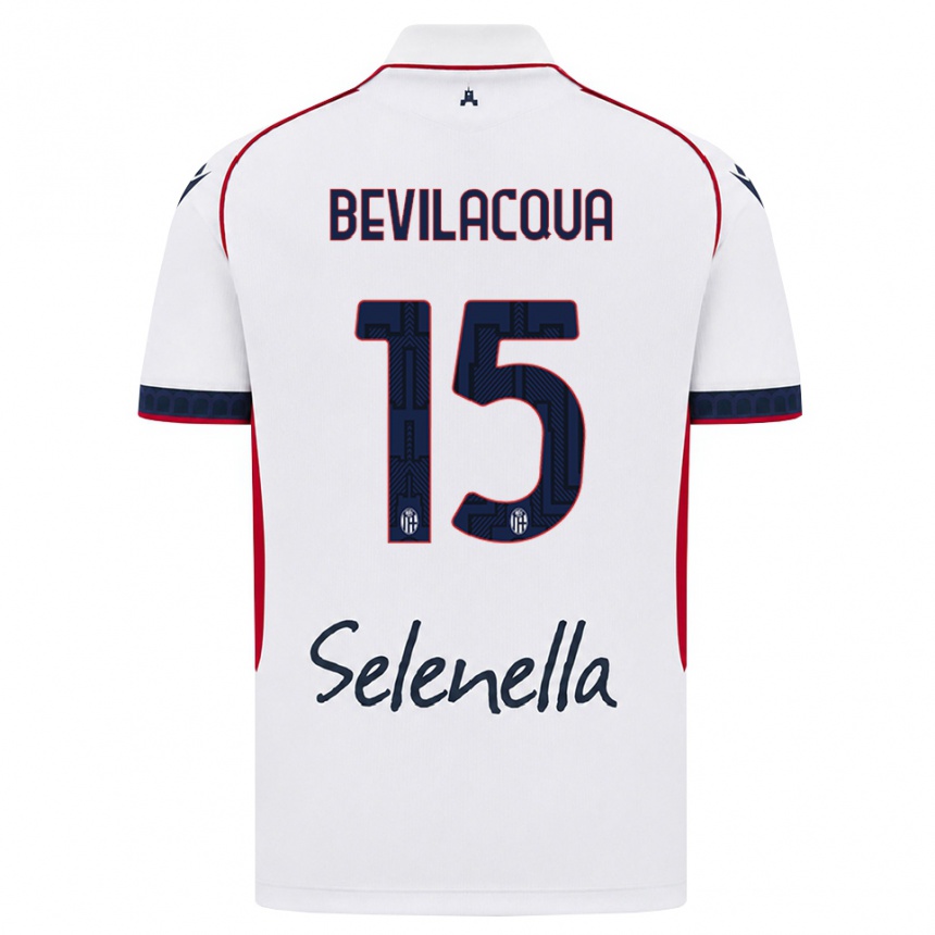 נשים כדורגל Vincenzo Bevilacqua #15 לבן אדום כחול מלכותי הרחק ג'רזי 2026/27