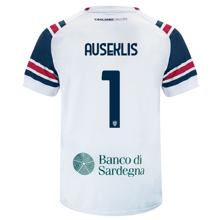 נשים כדורגל Henrijs Auseklis #1 לבן אדום ירוק הרחק ג'רזי 2026/27