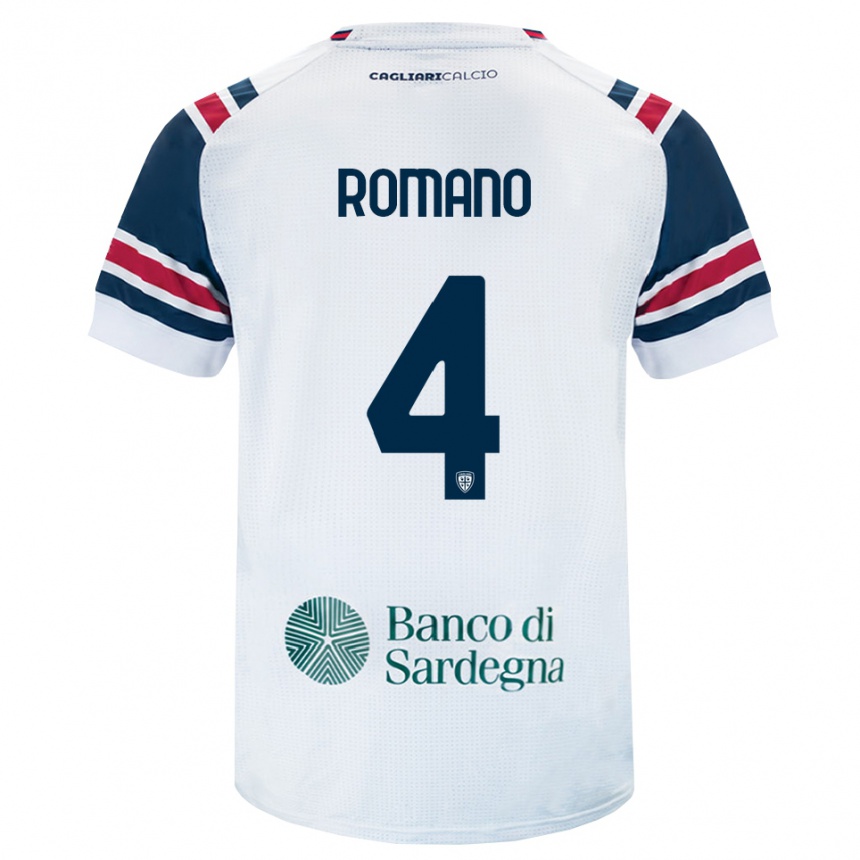 נשים כדורגל Alessandro Romano #4 לבן אדום ירוק הרחק ג'רזי 2026/27