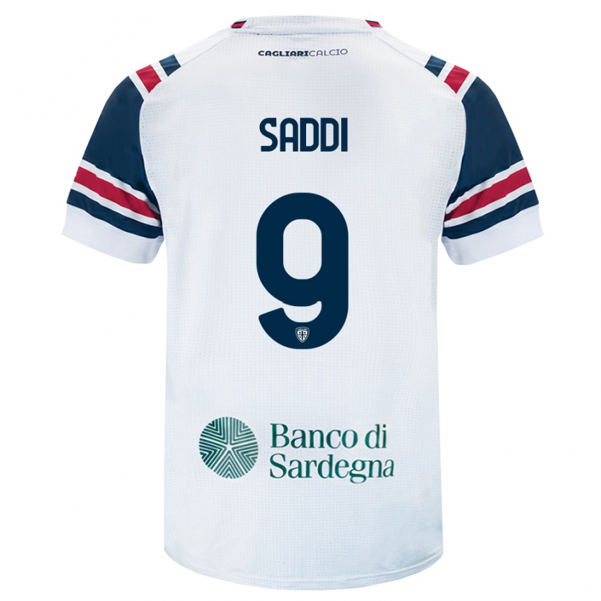 נשים כדורגל Gianluca Saddi #9 לבן אדום ירוק הרחק ג'רזי 2026/27