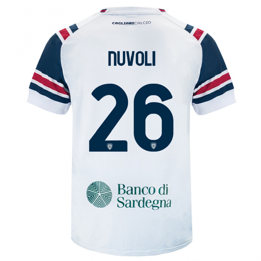 נשים כדורגל Matteo Nuvoli #26 לבן אדום ירוק הרחק ג'רזי 2026/27 נשים כדורגל Matteo Nuvoli #26 לבן אדום ירוק הרחק ג'רזי 2026/27