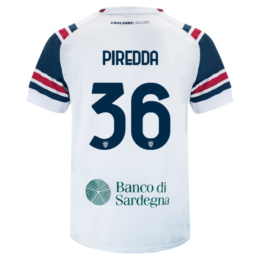 נשים כדורגל Giuseppe Piredda #36 לבן אדום ירוק הרחק ג'רזי 2026/27
