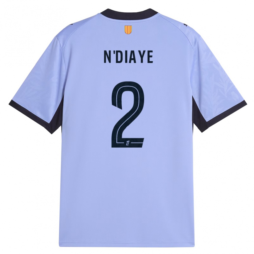 נשים כדורגל Osmane N'diaye #2 שחור לבנדר ג'רזי קיט שלישי 2026/27