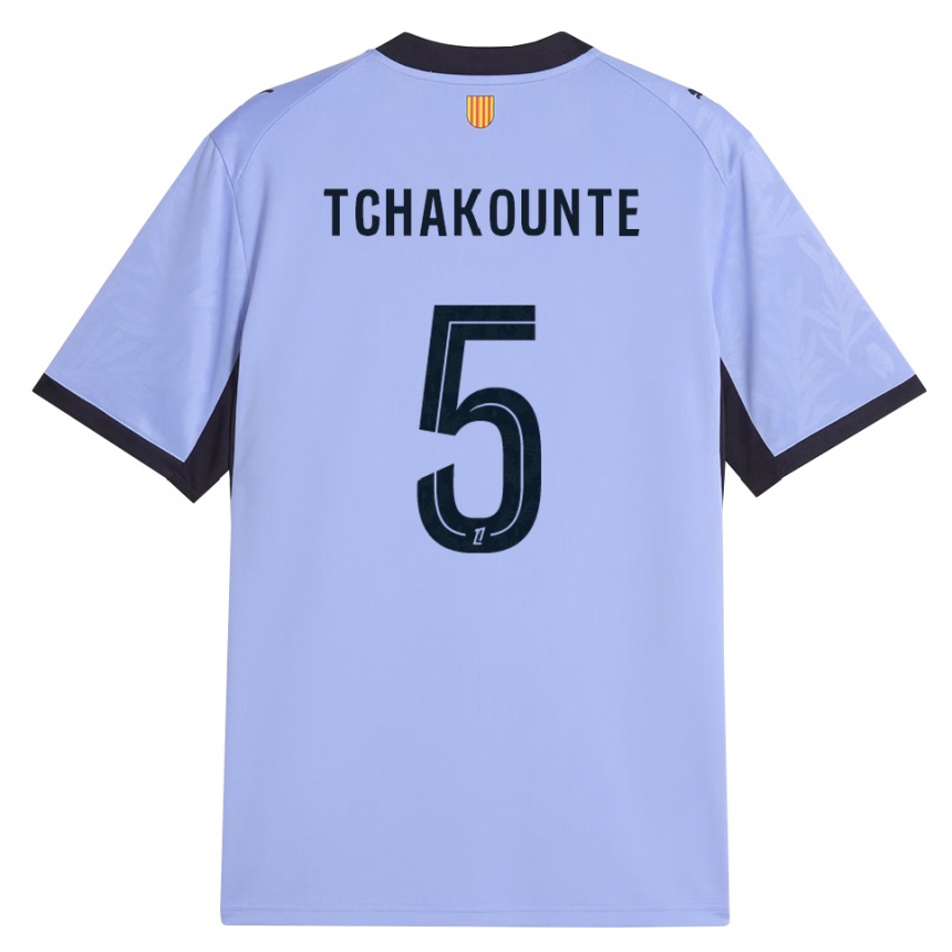 נשים כדורגל Annaëlle Tchakounté #5 שחור לבנדר ג'רזי קיט שלישי 2026/27