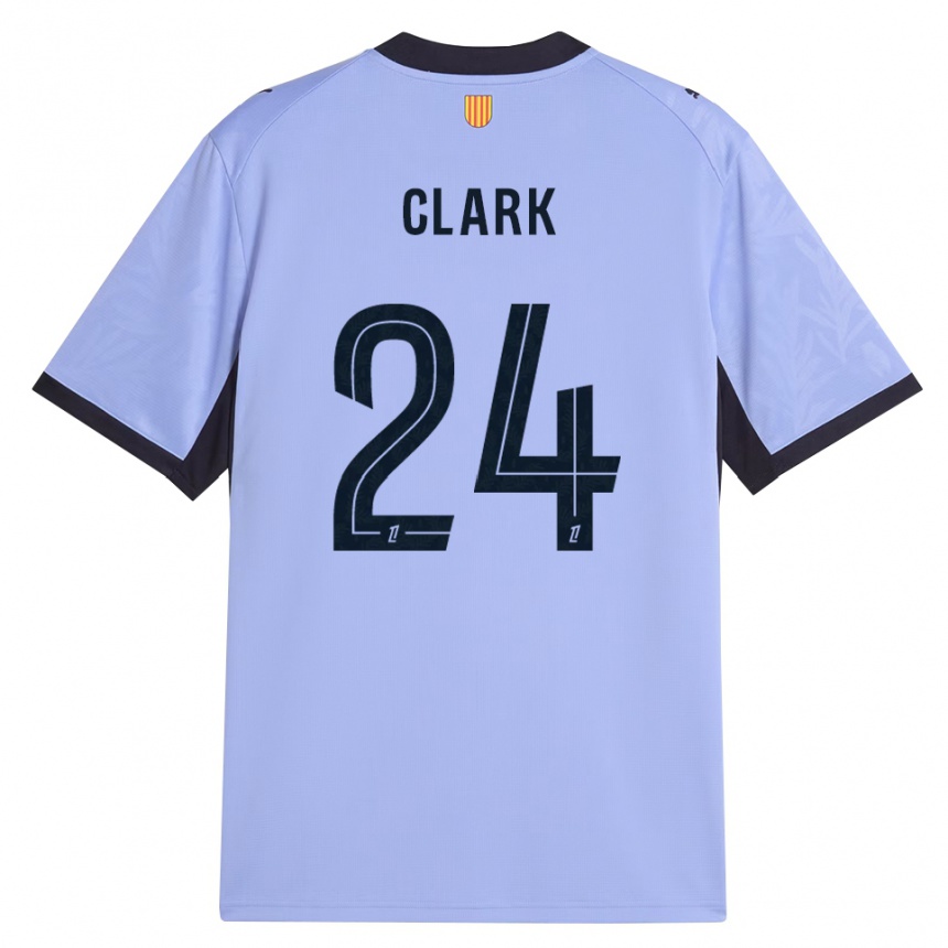 נשים כדורגל Ashley Clark #24 שחור לבנדר ג'רזי קיט שלישי 2026/27