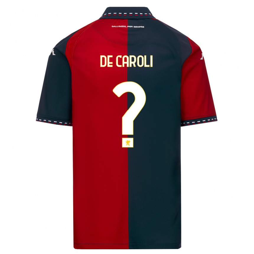 ילדים כדורגל מטיה די קרולי #0 אדום שחור לבן ג'רזי ביתית 2026/27