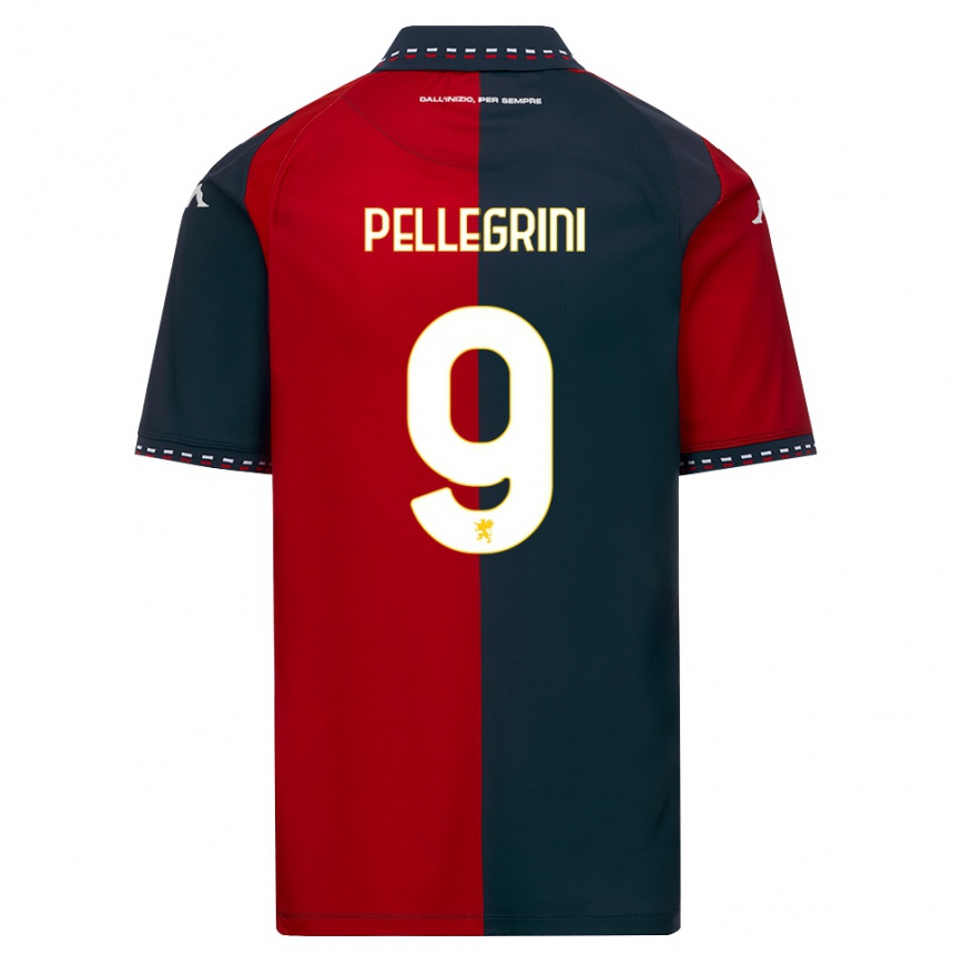 ילדים כדורגל Fernando Pellegrini #9 אדום שחור לבן ג'רזי ביתית 2026/27