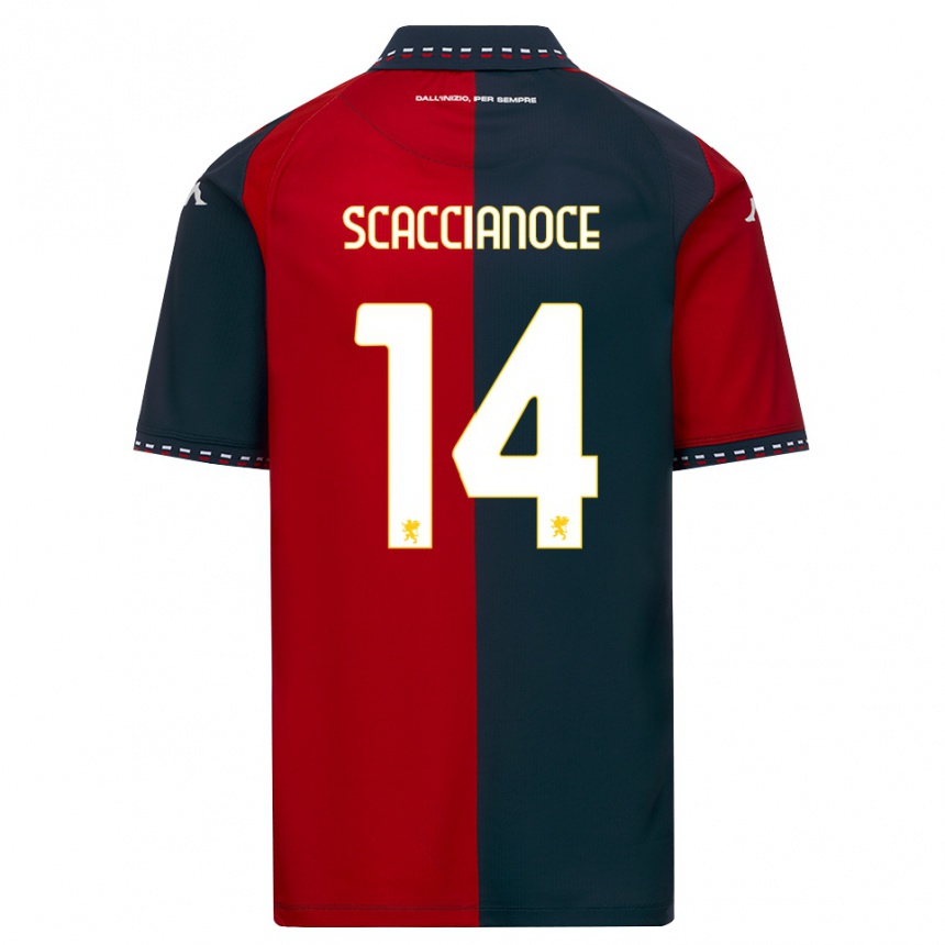 ילדים כדורגל Francesco Scaccianoce #14 אדום שחור לבן ג'רזי ביתית 2026/27 ילדים כדורגל Francesco Scaccianoce #14 אדום שחור לבן ג'רזי ביתית 2026/27