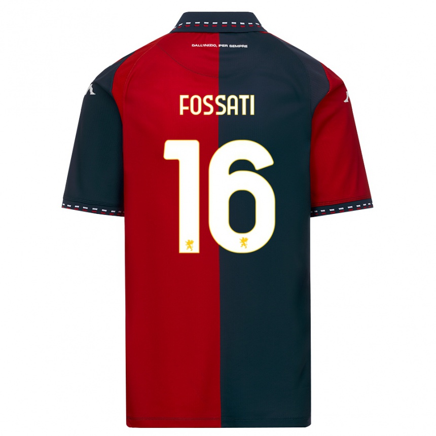 ילדים כדורגל Daniel Fossati #16 אדום שחור לבן ג'רזי ביתית 2026/27