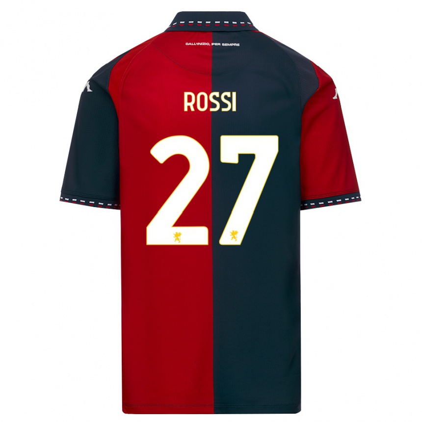 ילדים כדורגל Lucrezia Rossi #27 אדום שחור לבן ג'רזי ביתית 2026/27