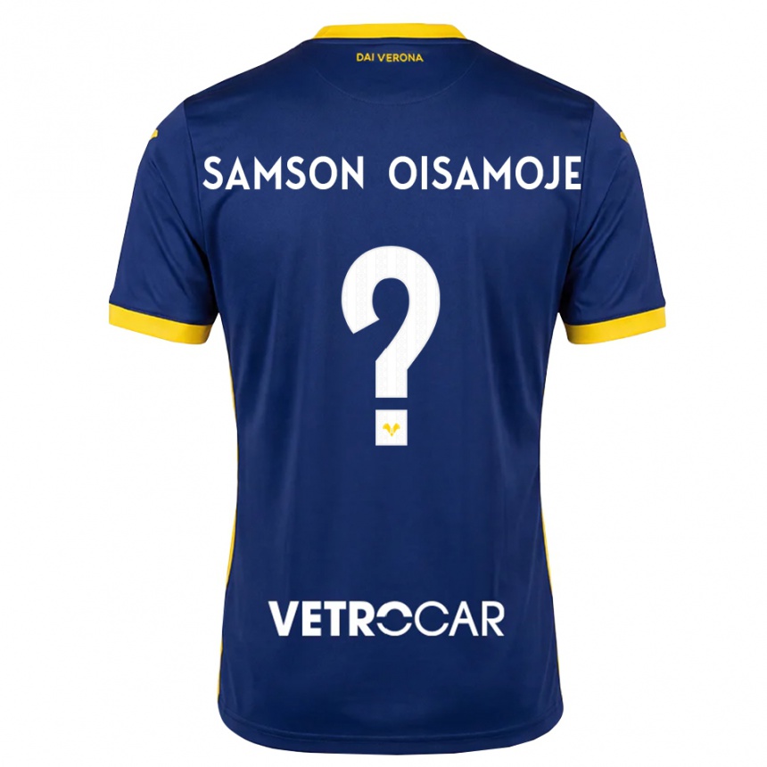 ילדים כדורגל Junior Samson Oisamoje #0 כחול מלכותי צהוב לבן ג'רזי ביתית 2026/27