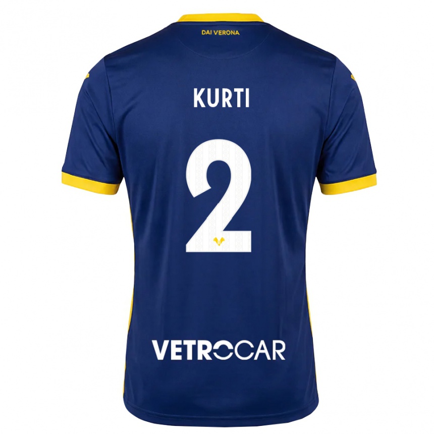 ילדים כדורגל Adi Kurti #2 כחול מלכותי צהוב לבן ג'רזי ביתית 2026/27