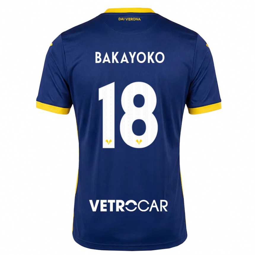 ילדים כדורגל Dramane Bakayoko #18 כחול מלכותי צהוב לבן ג'רזי ביתית 2026/27