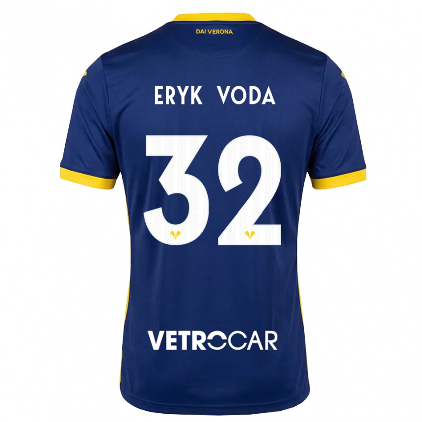 ילדים כדורגל Andrei Eryk Voda #32 כחול מלכותי צהוב לבן ג'רזי ביתית 2026/27