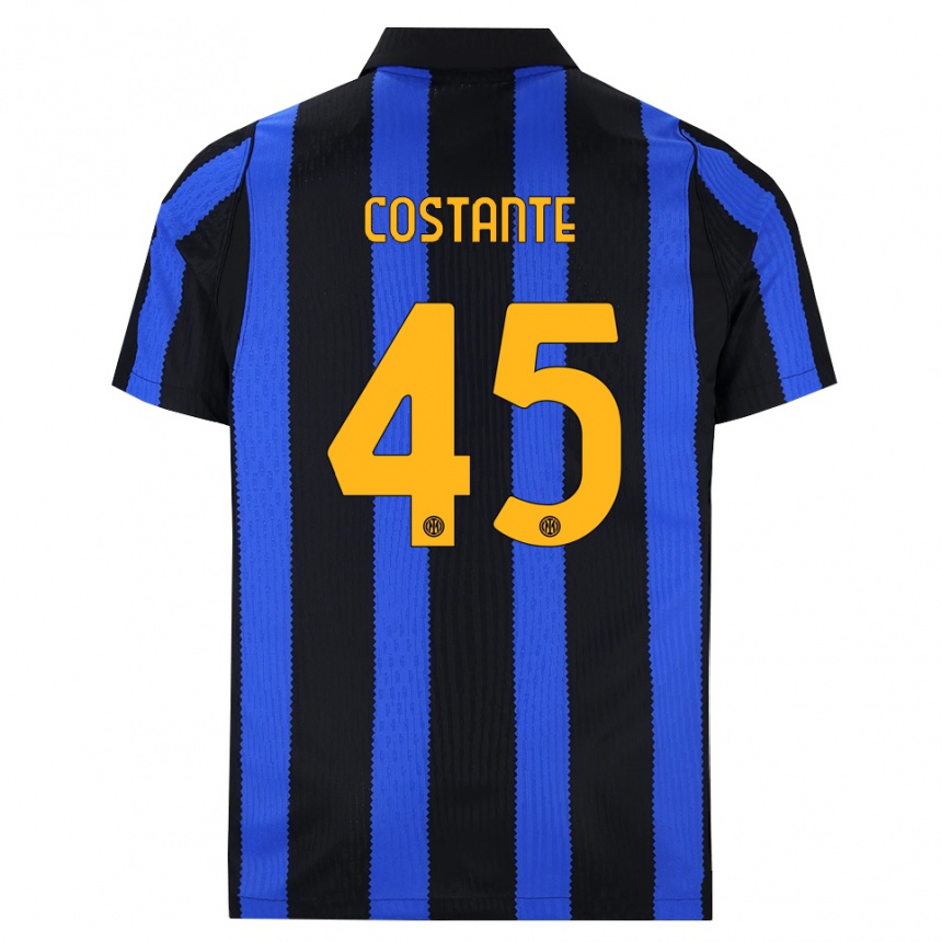 ילדים כדורגל Umberto Costante #45 שחור כחול צהוב ג'רזי ביתית 2026/27