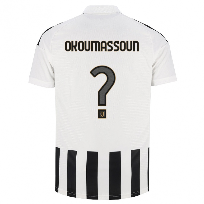 ילדים כדורגל Ismaele Okoumassoun #0 שחור לבן חום ג'רזי ביתית 2026/27