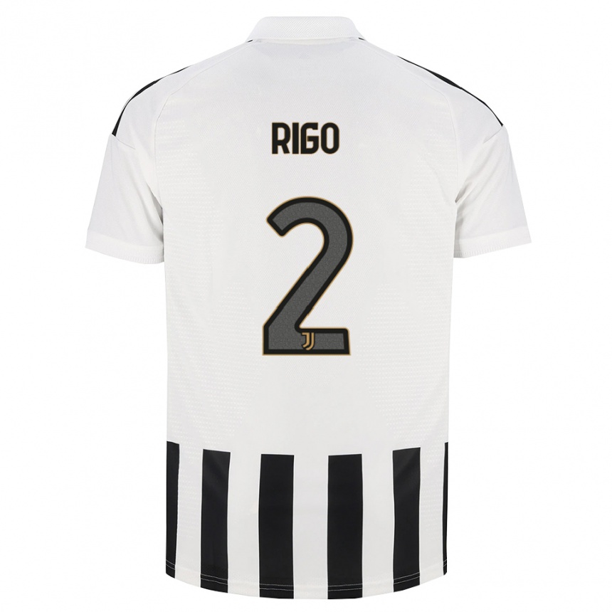 ילדים כדורגל Davide Rigo #2 שחור לבן חום ג'רזי ביתית 2026/27