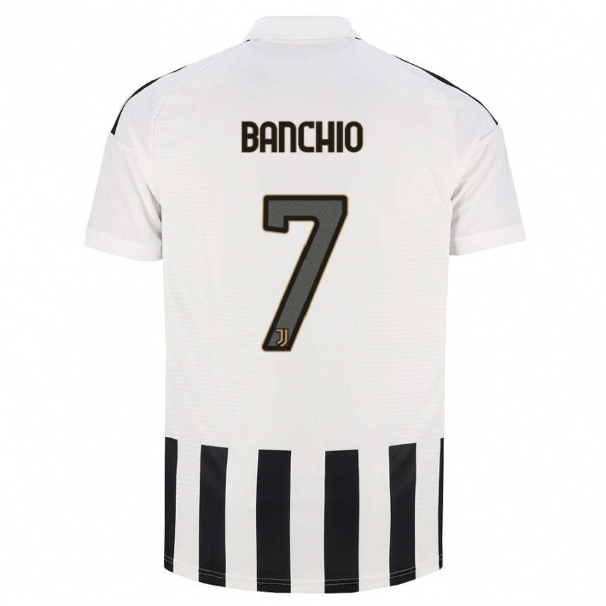 ילדים כדורגל Gianluca Banchio #7 שחור לבן חום ג'רזי ביתית 2026/27