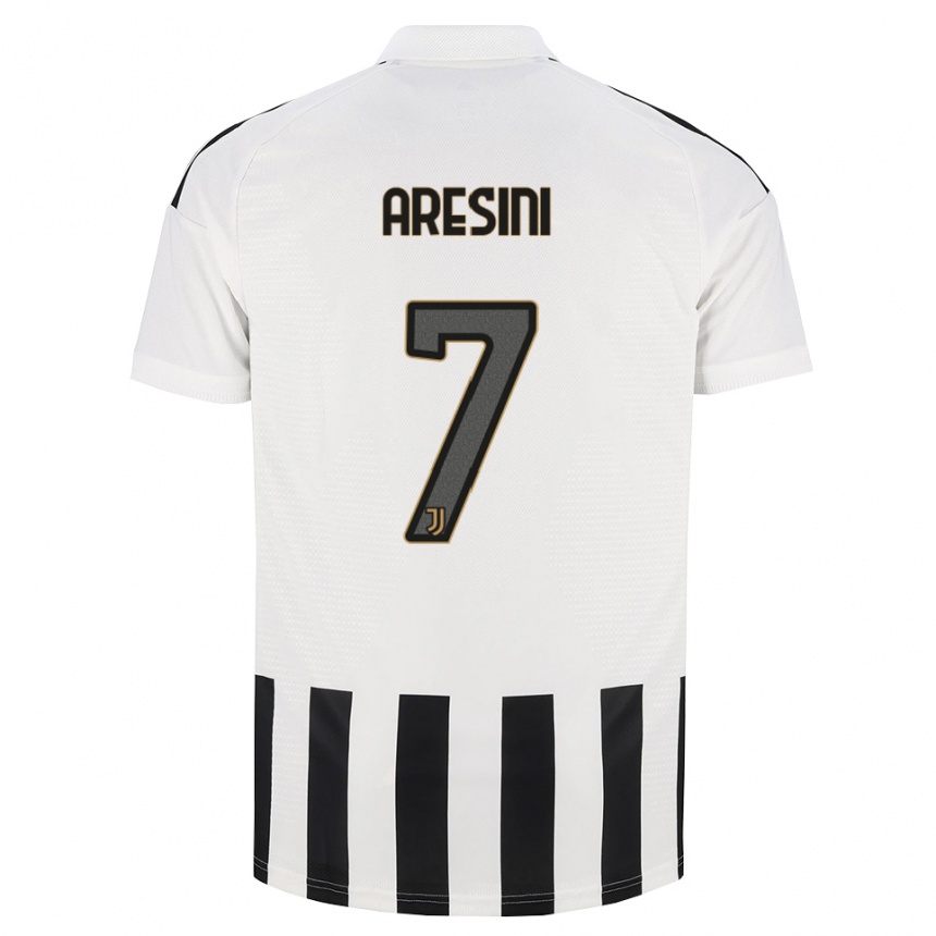 ילדים כדורגל Raffaele Aresini #7 שחור לבן חום ג'רזי ביתית 2026/27